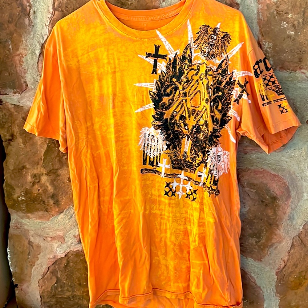 Orange Archaic tee Mens large